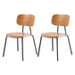 Metal Industrial Style Dining Side Chair Indoor Open Back Dining Side Chair Light Brown 2 Piece Set Clearhalo ' kitchen&dining_furn' 'Dining Chairs' 'Dining Tables & Seating' 'dining_chair' 'furn' 'furn_dining_chair' 'Furniture' 'furniture_dining_chair' 'Kitchen & Dining Furniture' 'kitchen' 3836305