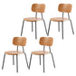 Metal Industrial Style Dining Side Chair Indoor Open Back Dining Side Chair Light Brown 4 Piece Set Clearhalo ' kitchen&dining_furn' 'Dining Chairs' 'Dining Tables & Seating' 'dining_chair' 'furn' 'furn_dining_chair' 'Furniture' 'furniture_dining_chair' 'Kitchen & Dining Furniture' 'kitchen' 3836308