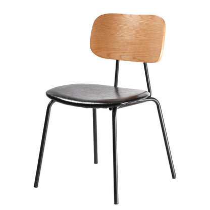 Metal Industrial Style Dining Side Chair Indoor Open Back Dining Side Chair Black 1 Piece Clearhalo ' kitchen&dining_furn' 'Dining Chairs' 'Dining Tables & Seating' 'dining_chair' 'furn' 'furn_dining_chair' 'Furniture' 'furniture_dining_chair' 'Kitchen & Dining Furniture' 'kitchen' 3836309