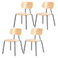 Metal Industrial Style Dining Side Chair Indoor Open Back Dining Side Chair Natural 4 Piece Set Clearhalo ' kitchen&dining_furn' 'Dining Chairs' 'Dining Tables & Seating' 'dining_chair' 'furn' 'furn_dining_chair' 'Furniture' 'furniture_dining_chair' 'Kitchen & Dining Furniture' 'kitchen' 3836319