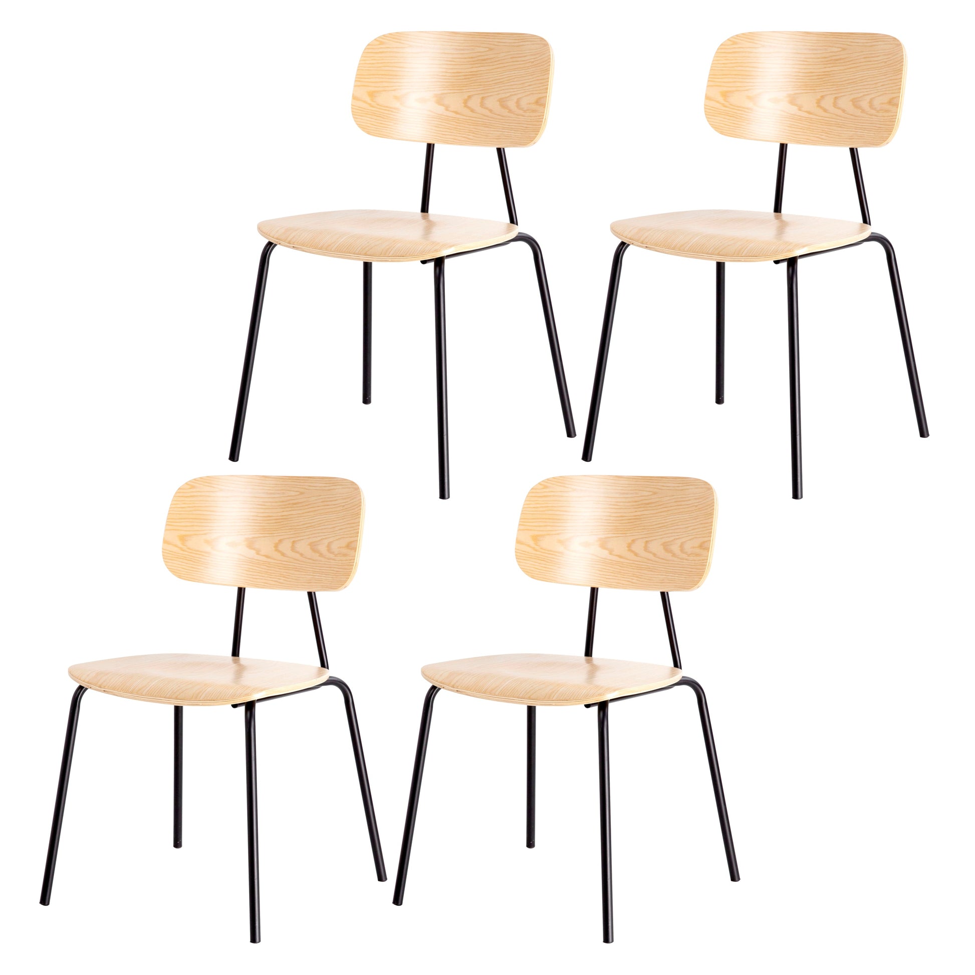 Metal Industrial Style Dining Side Chair Indoor Open Back Dining Side Chair Natural 4 Piece Set Clearhalo ' kitchen&dining_furn' 'Dining Chairs' 'Dining Tables & Seating' 'dining_chair' 'furn' 'furn_dining_chair' 'Furniture' 'furniture_dining_chair' 'Kitchen & Dining Furniture' 'kitchen' 3836319