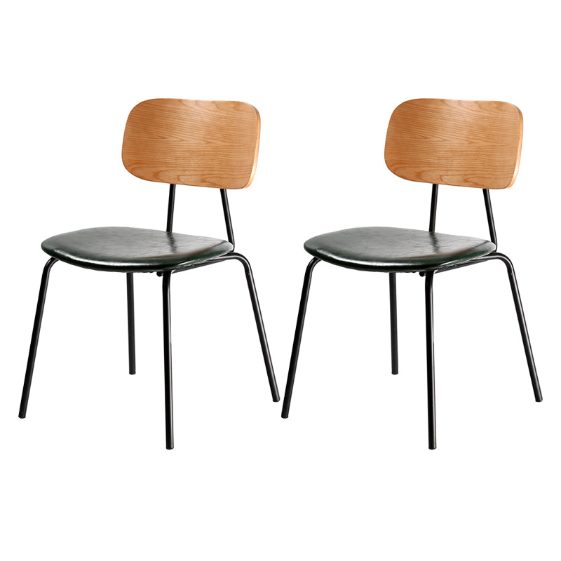 Metal Industrial Style Dining Side Chair Indoor Open Back Dining Side Chair Green 2 Piece Set Clearhalo ' kitchen&dining_furn' 'Dining Chairs' 'Dining Tables & Seating' 'dining_chair' 'furn' 'furn_dining_chair' 'Furniture' 'furniture_dining_chair' 'Kitchen & Dining Furniture' 'kitchen' 3836321