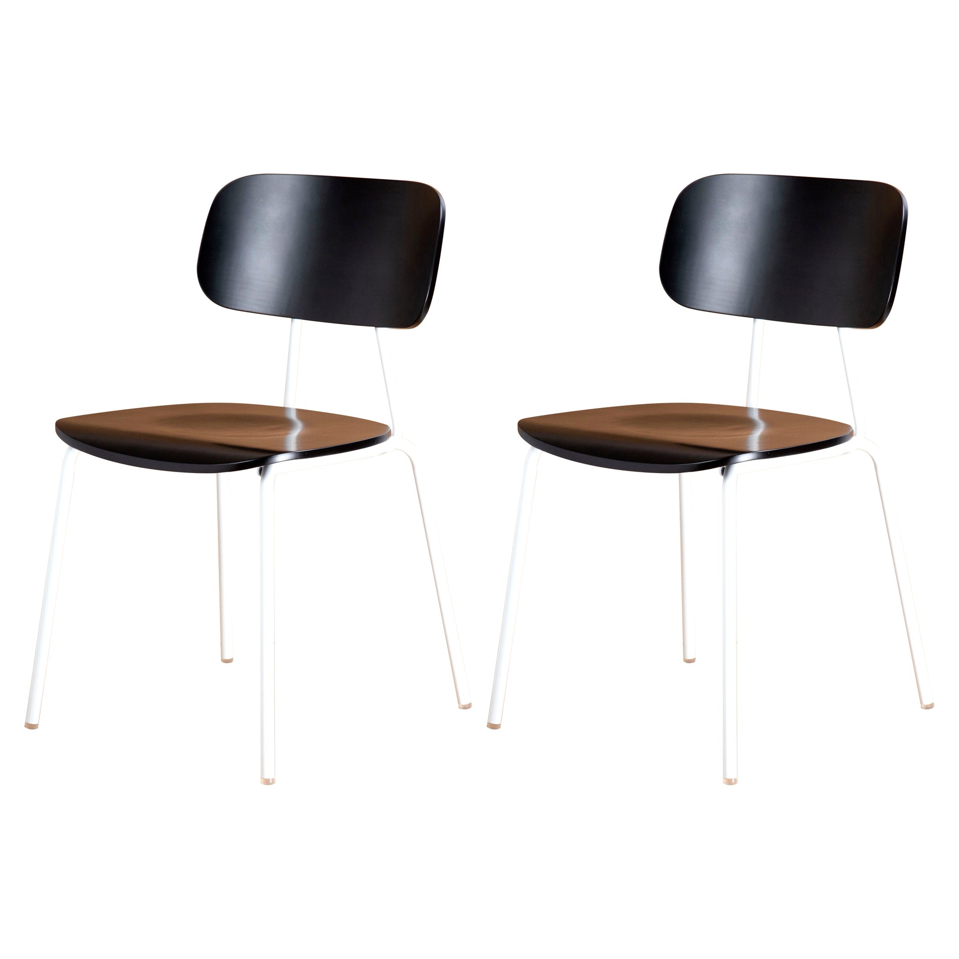 Metal Industrial Style Dining Side Chair Indoor Open Back Dining Side Chair Black White 2 Piece Set Clearhalo ' kitchen&dining_furn' 'Dining Chairs' 'Dining Tables & Seating' 'dining_chair' 'furn' 'furn_dining_chair' 'Furniture' 'furniture_dining_chair' 'Kitchen & Dining Furniture' 'kitchen' 3836324