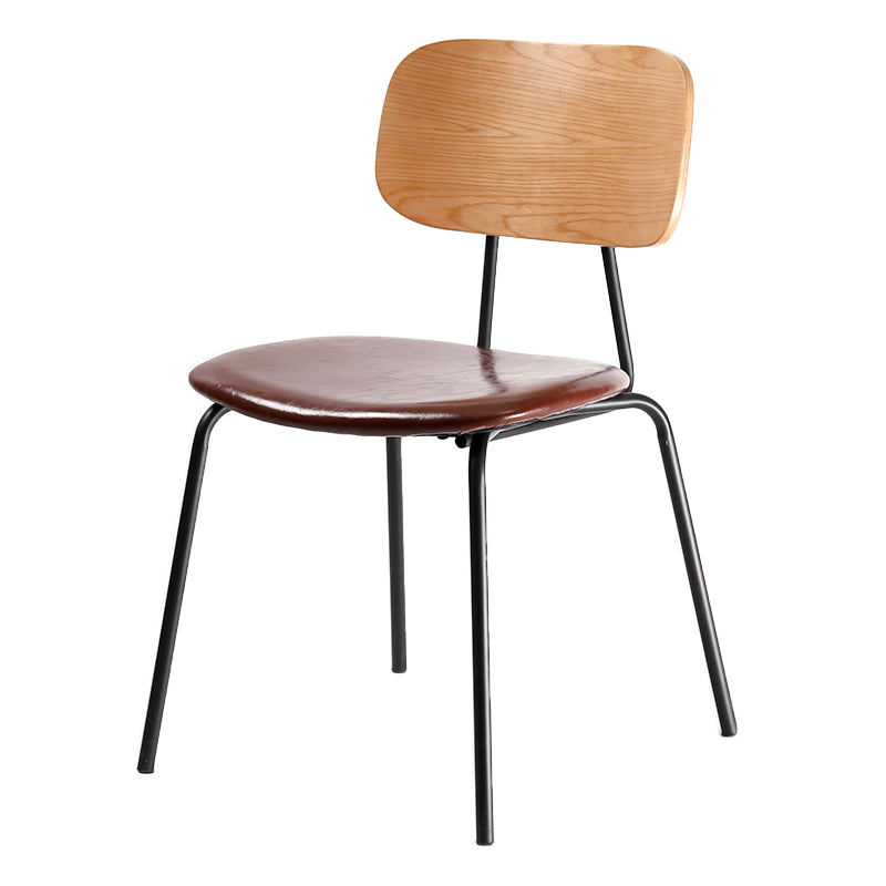 Metal Industrial Style Dining Side Chair Indoor Open Back Dining Side Chair Brown 1 Piece Clearhalo ' kitchen&dining_furn' 'Dining Chairs' 'Dining Tables & Seating' 'dining_chair' 'furn' 'furn_dining_chair' 'Furniture' 'furniture_dining_chair' 'Kitchen & Dining Furniture' 'kitchen' 3836326