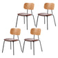Metal Industrial Style Dining Side Chair Indoor Open Back Dining Side Chair Brown 4 Piece Set Clearhalo ' kitchen&dining_furn' 'Dining Chairs' 'Dining Tables & Seating' 'dining_chair' 'furn' 'furn_dining_chair' 'Furniture' 'furniture_dining_chair' 'Kitchen & Dining Furniture' 'kitchen' 3836328