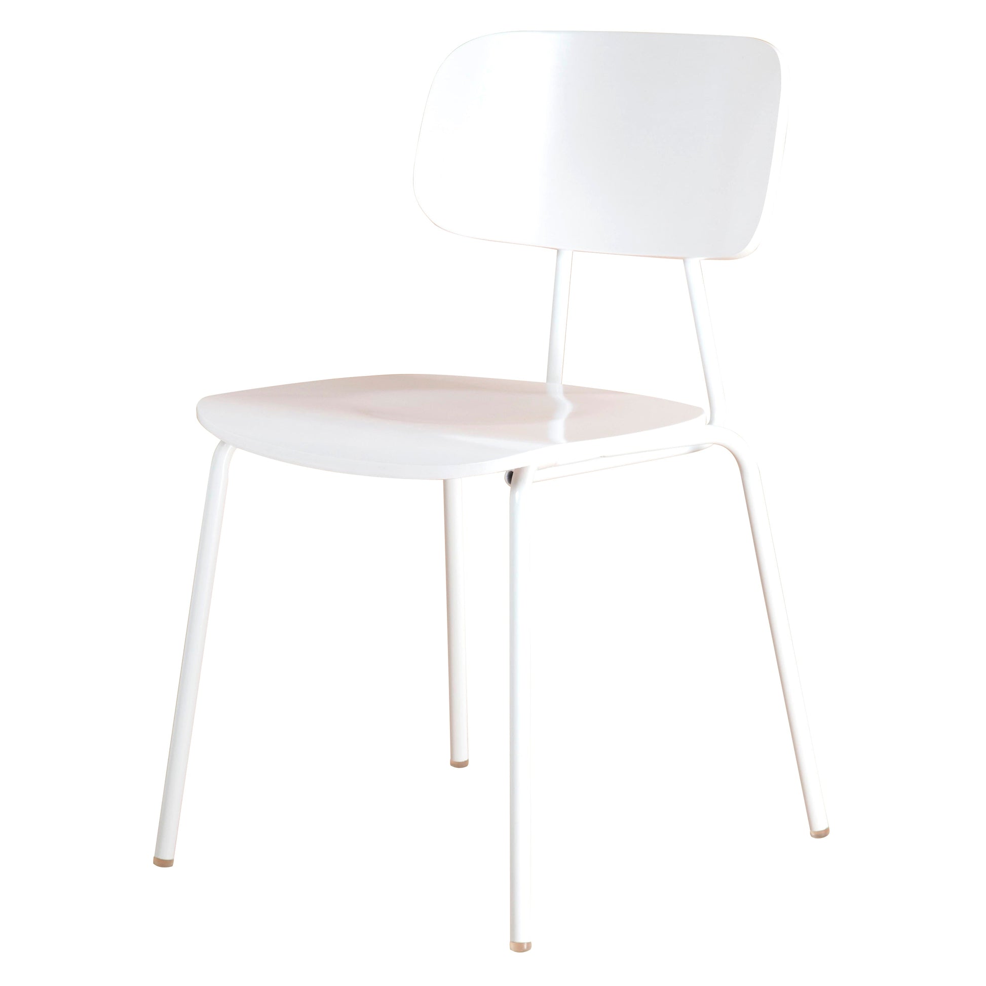 Metal Industrial Style Dining Side Chair Indoor Open Back Dining Side Chair White 1 Piece Clearhalo ' kitchen&dining_furn' 'Dining Chairs' 'Dining Tables & Seating' 'dining_chair' 'furn' 'furn_dining_chair' 'Furniture' 'furniture_dining_chair' 'Kitchen & Dining Furniture' 'kitchen' 3836329