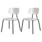 Metal Industrial Style Dining Side Chair Indoor Open Back Dining Side Chair White-Black 2 Piece Set Clearhalo ' kitchen&dining_furn' 'Dining Chairs' 'Dining Tables & Seating' 'dining_chair' 'furn' 'furn_dining_chair' 'Furniture' 'furniture_dining_chair' 'Kitchen & Dining Furniture' 'kitchen' 3836339