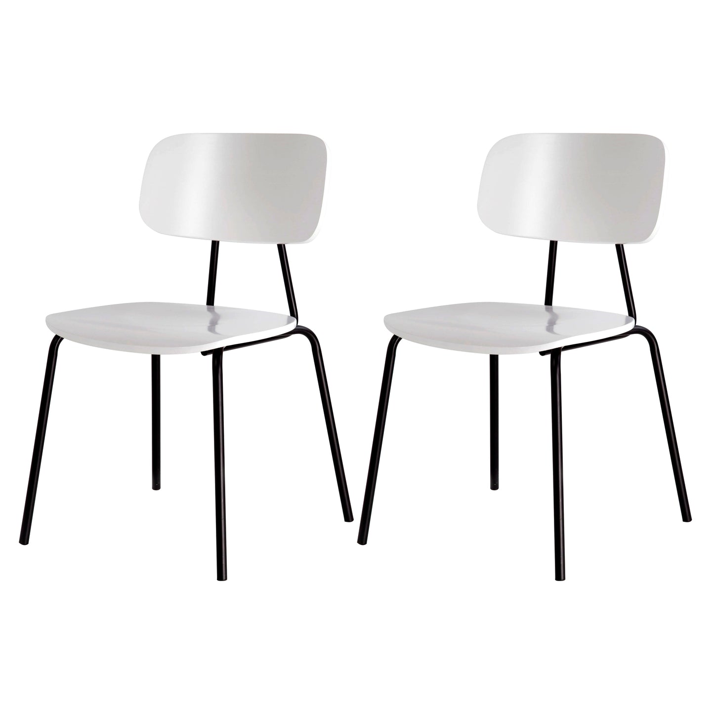 Metal Industrial Style Dining Side Chair Indoor Open Back Dining Side Chair White-Black 2 Piece Set Clearhalo ' kitchen&dining_furn' 'Dining Chairs' 'Dining Tables & Seating' 'dining_chair' 'furn' 'furn_dining_chair' 'Furniture' 'furniture_dining_chair' 'Kitchen & Dining Furniture' 'kitchen' 3836339