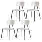 Metal Industrial Style Dining Side Chair Indoor Open Back Dining Side Chair White-Black 4 Piece Set Clearhalo ' kitchen&dining_furn' 'Dining Chairs' 'Dining Tables & Seating' 'dining_chair' 'furn' 'furn_dining_chair' 'Furniture' 'furniture_dining_chair' 'Kitchen & Dining Furniture' 'kitchen' 3836340