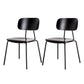 Metal Industrial Style Dining Side Chair Indoor Open Back Dining Side Chair Gloss Black 2 Piece Set Clearhalo ' kitchen&dining_furn' 'Dining Chairs' 'Dining Tables & Seating' 'dining_chair' 'furn' 'furn_dining_chair' 'Furniture' 'furniture_dining_chair' 'Kitchen & Dining Furniture' 'kitchen' 3836342