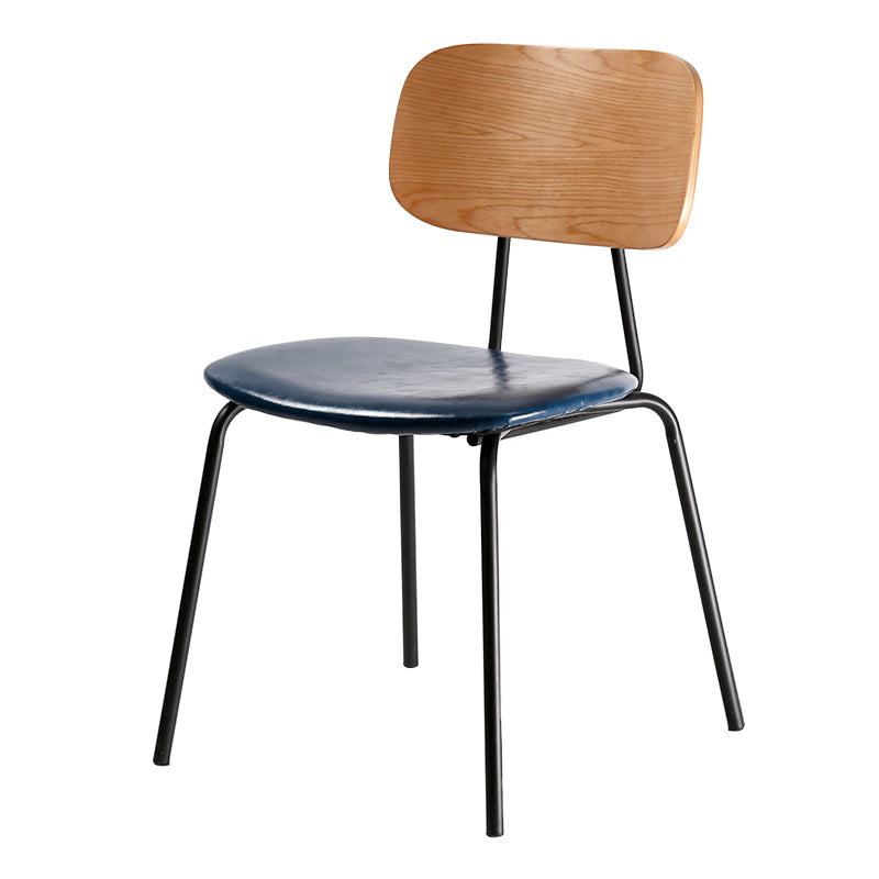 Metal Industrial Style Dining Side Chair Indoor Open Back Dining Side Chair Blue 1 Piece Clearhalo ' kitchen&dining_furn' 'Dining Chairs' 'Dining Tables & Seating' 'dining_chair' 'furn' 'furn_dining_chair' 'Furniture' 'furniture_dining_chair' 'Kitchen & Dining Furniture' 'kitchen' 3836344