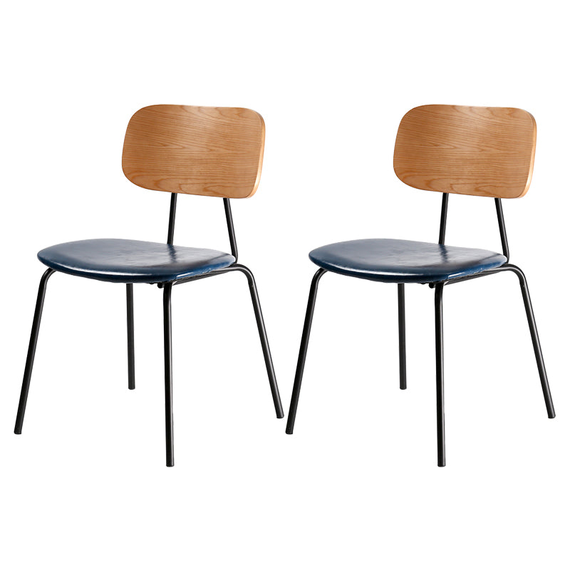 Metal Industrial Style Dining Side Chair Indoor Open Back Dining Side Chair Blue 2 Piece Set Clearhalo ' kitchen&dining_furn' 'Dining Chairs' 'Dining Tables & Seating' 'dining_chair' 'furn' 'furn_dining_chair' 'Furniture' 'furniture_dining_chair' 'Kitchen & Dining Furniture' 'kitchen' 3836345