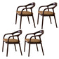 Minimalist Kitchen Opening Back Dining Arm Chair Solid Wood Dining Arm Chair Coffee 4 Piece Set Clearhalo ' kitchen&dining_furn' 'Dining Chairs' 'Dining Tables & Seating' 'dining_chair' 'furn' 'furn_dining_chair' 'Furniture' 'furniture_dining_chair' 'Kitchen & Dining Furniture' 'kitchen' 3836364