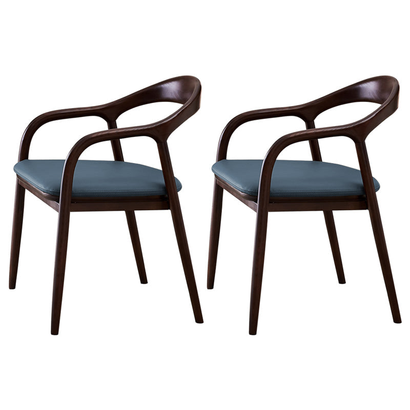 Minimalist Kitchen Opening Back Dining Arm Chair Solid Wood Dining Arm Chair Light Blue 2 Piece Set Clearhalo ' kitchen&dining_furn' 'Dining Chairs' 'Dining Tables & Seating' 'dining_chair' 'furn' 'furn_dining_chair' 'Furniture' 'furniture_dining_chair' 'Kitchen & Dining Furniture' 'kitchen' 3836376