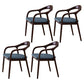 Minimalist Kitchen Opening Back Dining Arm Chair Solid Wood Dining Arm Chair Light Blue 4 Piece Set Clearhalo ' kitchen&dining_furn' 'Dining Chairs' 'Dining Tables & Seating' 'dining_chair' 'furn' 'furn_dining_chair' 'Furniture' 'furniture_dining_chair' 'Kitchen & Dining Furniture' 'kitchen' 3836377