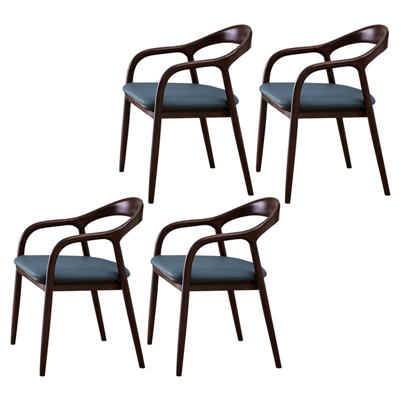 Minimalist Kitchen Opening Back Dining Arm Chair Solid Wood Dining Arm Chair Light Blue 4 Piece Set Clearhalo ' kitchen&dining_furn' 'Dining Chairs' 'Dining Tables & Seating' 'dining_chair' 'furn' 'furn_dining_chair' 'Furniture' 'furniture_dining_chair' 'Kitchen & Dining Furniture' 'kitchen' 3836377