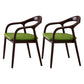 Minimalist Kitchen Opening Back Dining Arm Chair Solid Wood Dining Arm Chair Green 2 Piece Set Clearhalo ' kitchen&dining_furn' 'Dining Chairs' 'Dining Tables & Seating' 'dining_chair' 'furn' 'furn_dining_chair' 'Furniture' 'furniture_dining_chair' 'Kitchen & Dining Furniture' 'kitchen' 3836379