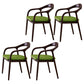 Minimalist Kitchen Opening Back Dining Arm Chair Solid Wood Dining Arm Chair Green 4 Piece Set Clearhalo ' kitchen&dining_furn' 'Dining Chairs' 'Dining Tables & Seating' 'dining_chair' 'furn' 'furn_dining_chair' 'Furniture' 'furniture_dining_chair' 'Kitchen & Dining Furniture' 'kitchen' 3836380