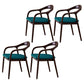 Minimalist Kitchen Opening Back Dining Arm Chair Solid Wood Dining Arm Chair Blue 4 Piece Set Clearhalo ' kitchen&dining_furn' 'Dining Chairs' 'Dining Tables & Seating' 'dining_chair' 'furn' 'furn_dining_chair' 'Furniture' 'furniture_dining_chair' 'Kitchen & Dining Furniture' 'kitchen' 3836383