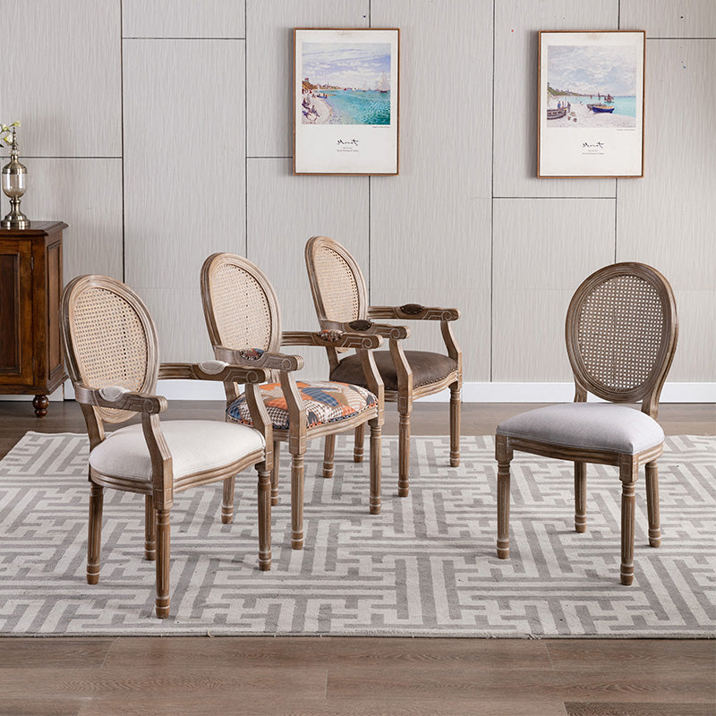 Solid Wood Farmhouse Dining Room Chair Matte Finish King Louis Back Side Chair Clearhalo ' kitchen&dining_furn' 'Dining Chairs' 'Dining Tables & Seating' 'dining_chair' 'furn' 'furn_dining_chair' 'Furniture' 'furniture_dining_chair' 'Kitchen & Dining Furniture' 'kitchen' 3836410