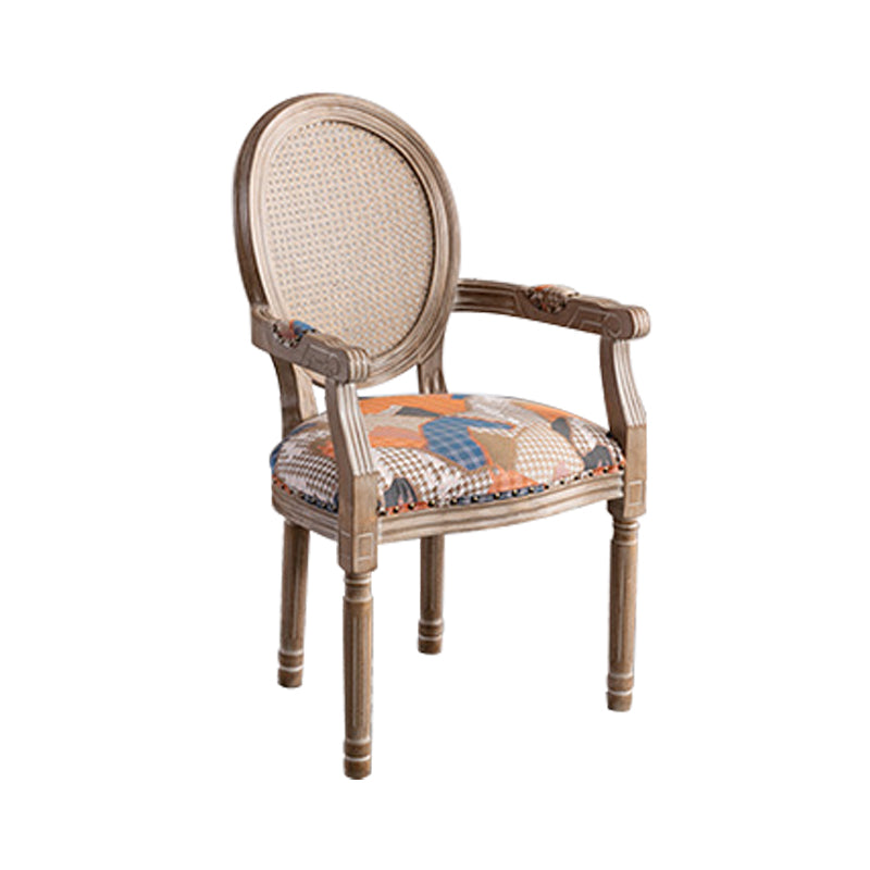 Solid Wood Farmhouse Dining Room Chair Matte Finish King Louis Back Side Chair Orange 1 Piece Clearhalo ' kitchen&dining_furn' 'Dining Chairs' 'Dining Tables & Seating' 'dining_chair' 'furn' 'furn_dining_chair' 'Furniture' 'furniture_dining_chair' 'Kitchen & Dining Furniture' 'kitchen' 3836411