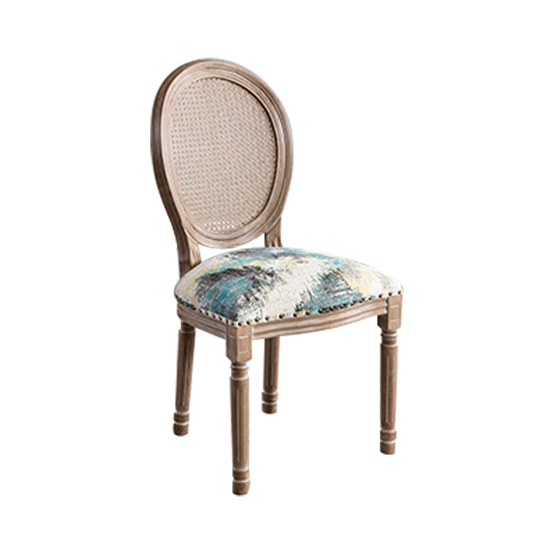 Solid Wood Farmhouse Dining Room Chair Matte Finish King Louis Back Side Chair Blue 1 Piece Clearhalo ' kitchen&dining_furn' 'Dining Chairs' 'Dining Tables & Seating' 'dining_chair' 'furn' 'furn_dining_chair' 'Furniture' 'furniture_dining_chair' 'Kitchen & Dining Furniture' 'kitchen' 3836417