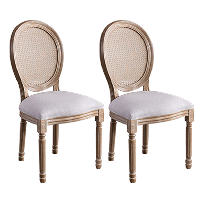 Solid Wood Farmhouse Dining Room Chair Matte Finish King Louis Back Side Chair Light Gray 2 Piece Set Clearhalo ' kitchen&dining_furn' 'Dining Chairs' 'Dining Tables & Seating' 'dining_chair' 'furn' 'furn_dining_chair' 'Furniture' 'furniture_dining_chair' 'Kitchen & Dining Furniture' 'kitchen' 3836429