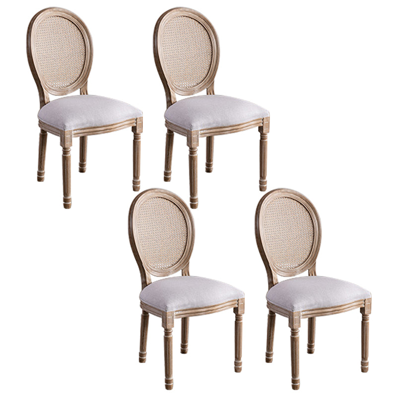 Solid Wood Farmhouse Dining Room Chair Matte Finish King Louis Back Side Chair Light Gray 4 Piece Set Clearhalo ' kitchen&dining_furn' 'Dining Chairs' 'Dining Tables & Seating' 'dining_chair' 'furn' 'furn_dining_chair' 'Furniture' 'furniture_dining_chair' 'Kitchen & Dining Furniture' 'kitchen' 3836430