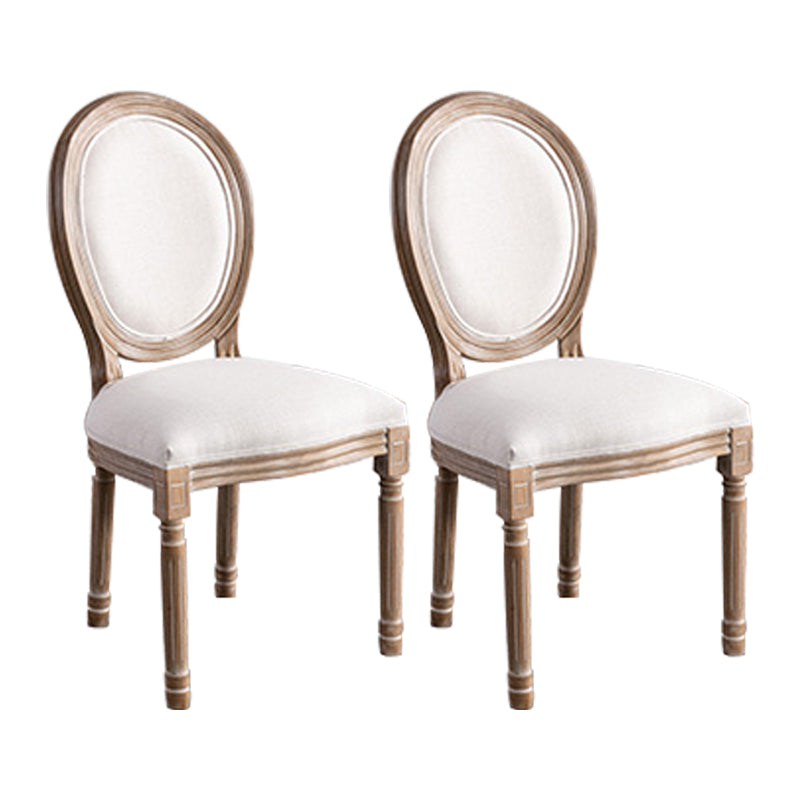 Solid Wood Farmhouse Dining Room Chair Matte Finish King Louis Back Side Chair Off-White 2 Piece Set Clearhalo ' kitchen&dining_furn' 'Dining Chairs' 'Dining Tables & Seating' 'dining_chair' 'furn' 'furn_dining_chair' 'Furniture' 'furniture_dining_chair' 'Kitchen & Dining Furniture' 'kitchen' 3836432