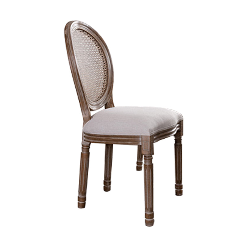 Solid Wood Farmhouse Dining Room Chair Matte Finish King Louis Back Side Chair White 1 Piece Clearhalo ' kitchen&dining_furn' 'Dining Chairs' 'Dining Tables & Seating' 'dining_chair' 'furn' 'furn_dining_chair' 'Furniture' 'furniture_dining_chair' 'Kitchen & Dining Furniture' 'kitchen' 3836434