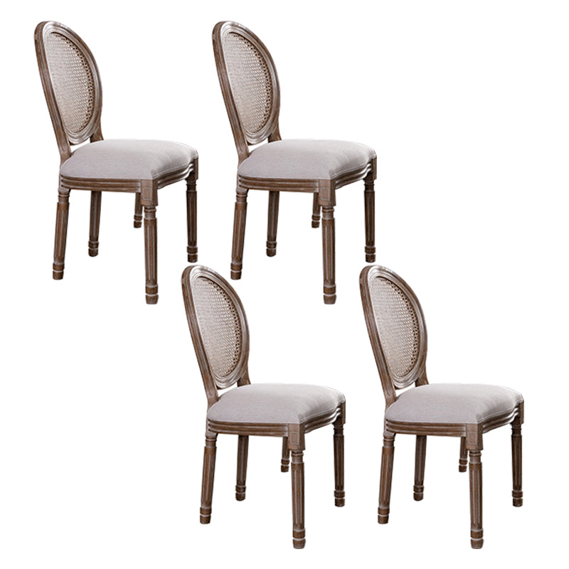 Solid Wood Farmhouse Dining Room Chair Matte Finish King Louis Back Side Chair White 4 Piece Set Clearhalo ' kitchen&dining_furn' 'Dining Chairs' 'Dining Tables & Seating' 'dining_chair' 'furn' 'furn_dining_chair' 'Furniture' 'furniture_dining_chair' 'Kitchen & Dining Furniture' 'kitchen' 3836436