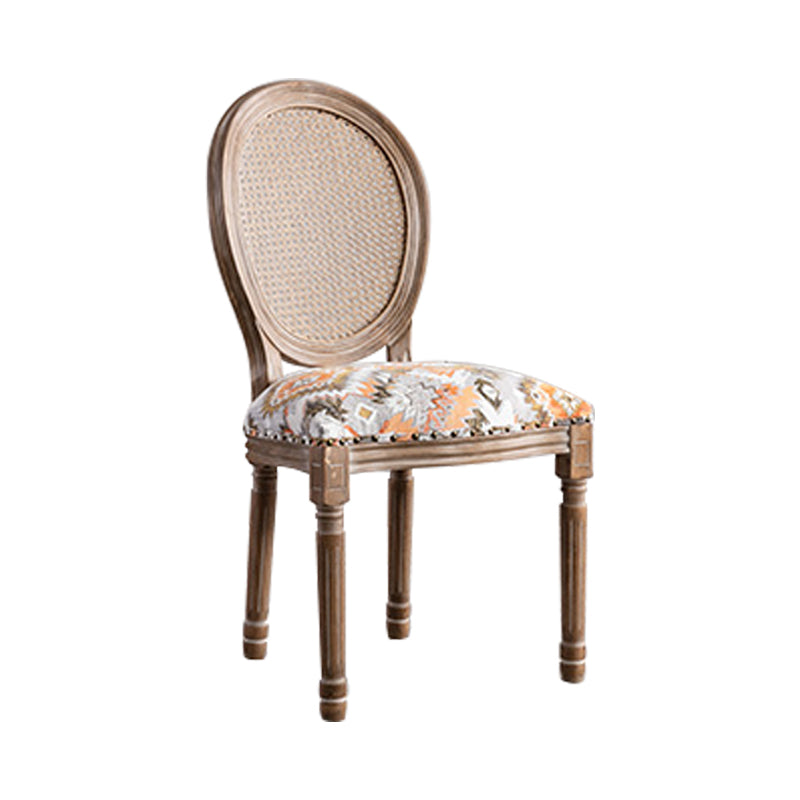 Solid Wood Farmhouse Dining Room Chair Matte Finish King Louis Back Side Chair Yellow 1 Piece Clearhalo ' kitchen&dining_furn' 'Dining Chairs' 'Dining Tables & Seating' 'dining_chair' 'furn' 'furn_dining_chair' 'Furniture' 'furniture_dining_chair' 'Kitchen & Dining Furniture' 'kitchen' 3836437