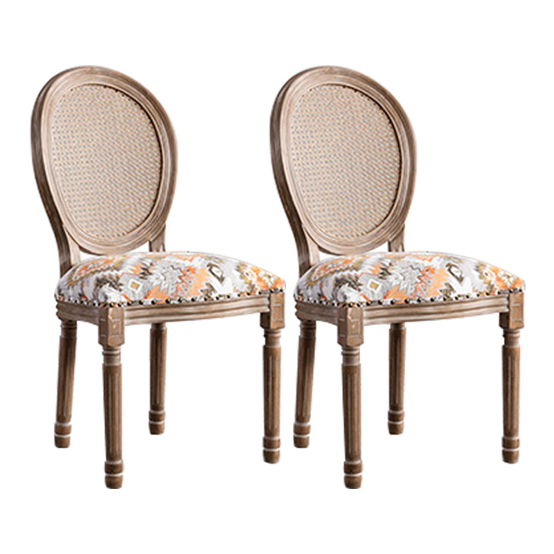 Solid Wood Farmhouse Dining Room Chair Matte Finish King Louis Back Side Chair Yellow 2 Piece Set Clearhalo ' kitchen&dining_furn' 'Dining Chairs' 'Dining Tables & Seating' 'dining_chair' 'furn' 'furn_dining_chair' 'Furniture' 'furniture_dining_chair' 'Kitchen & Dining Furniture' 'kitchen' 3836438