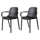 Contemporary Style Plastic Dining Armchair Multicolor Stackable Dining Chair Black 2 Piece Set Clearhalo ' kitchen&dining_furn' 'Dining Chairs' 'Dining Tables & Seating' 'dining_chair' 'furn' 'furn_dining_chair' 'Furniture' 'furniture_dining_chair' 'Kitchen & Dining Furniture' 'kitchen' 3836441