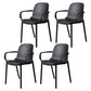 Contemporary Style Plastic Dining Armchair Multicolor Stackable Dining Chair Black 4 Piece Set Clearhalo ' kitchen&dining_furn' 'Dining Chairs' 'Dining Tables & Seating' 'dining_chair' 'furn' 'furn_dining_chair' 'Furniture' 'furniture_dining_chair' 'Kitchen & Dining Furniture' 'kitchen' 3836442