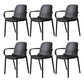 Contemporary Style Plastic Dining Armchair Multicolor Stackable Dining Chair Black 6 Piece Set Clearhalo ' kitchen&dining_furn' 'Dining Chairs' 'Dining Tables & Seating' 'dining_chair' 'furn' 'furn_dining_chair' 'Furniture' 'furniture_dining_chair' 'Kitchen & Dining Furniture' 'kitchen' 3836444