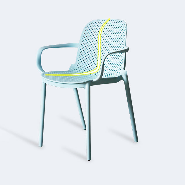 Contemporary Style Plastic Dining Armchair Multicolor Stackable Dining Chair Clearhalo ' kitchen&dining_furn' 'Dining Chairs' 'Dining Tables & Seating' 'dining_chair' 'furn' 'furn_dining_chair' 'Furniture' 'furniture_dining_chair' 'Kitchen & Dining Furniture' 'kitchen' 3836450