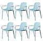 Contemporary Style Plastic Dining Armchair Multicolor Stackable Dining Chair Blue 6 Piece Set Clearhalo ' kitchen&dining_furn' 'Dining Chairs' 'Dining Tables & Seating' 'dining_chair' 'furn' 'furn_dining_chair' 'Furniture' 'furniture_dining_chair' 'Kitchen & Dining Furniture' 'kitchen' 3836451