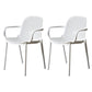 Contemporary Style Plastic Dining Armchair Multicolor Stackable Dining Chair White 2 Piece Set Clearhalo ' kitchen&dining_furn' 'Dining Chairs' 'Dining Tables & Seating' 'dining_chair' 'furn' 'furn_dining_chair' 'Furniture' 'furniture_dining_chair' 'Kitchen & Dining Furniture' 'kitchen' 3836453