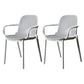 Contemporary Style Plastic Dining Armchair Multicolor Stackable Dining Chair Grey 2 Piece Set Clearhalo ' kitchen&dining_furn' 'Dining Chairs' 'Dining Tables & Seating' 'dining_chair' 'furn' 'furn_dining_chair' 'Furniture' 'furniture_dining_chair' 'Kitchen & Dining Furniture' 'kitchen' 3836459