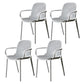 Contemporary Style Plastic Dining Armchair Multicolor Stackable Dining Chair Grey 4 Piece Set Clearhalo ' kitchen&dining_furn' 'Dining Chairs' 'Dining Tables & Seating' 'dining_chair' 'furn' 'furn_dining_chair' 'Furniture' 'furniture_dining_chair' 'Kitchen & Dining Furniture' 'kitchen' 3836460