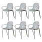 Contemporary Style Plastic Dining Armchair Multicolor Stackable Dining Chair Grey 6 Piece Set Clearhalo ' kitchen&dining_furn' 'Dining Chairs' 'Dining Tables & Seating' 'dining_chair' 'furn' 'furn_dining_chair' 'Furniture' 'furniture_dining_chair' 'Kitchen & Dining Furniture' 'kitchen' 3836461