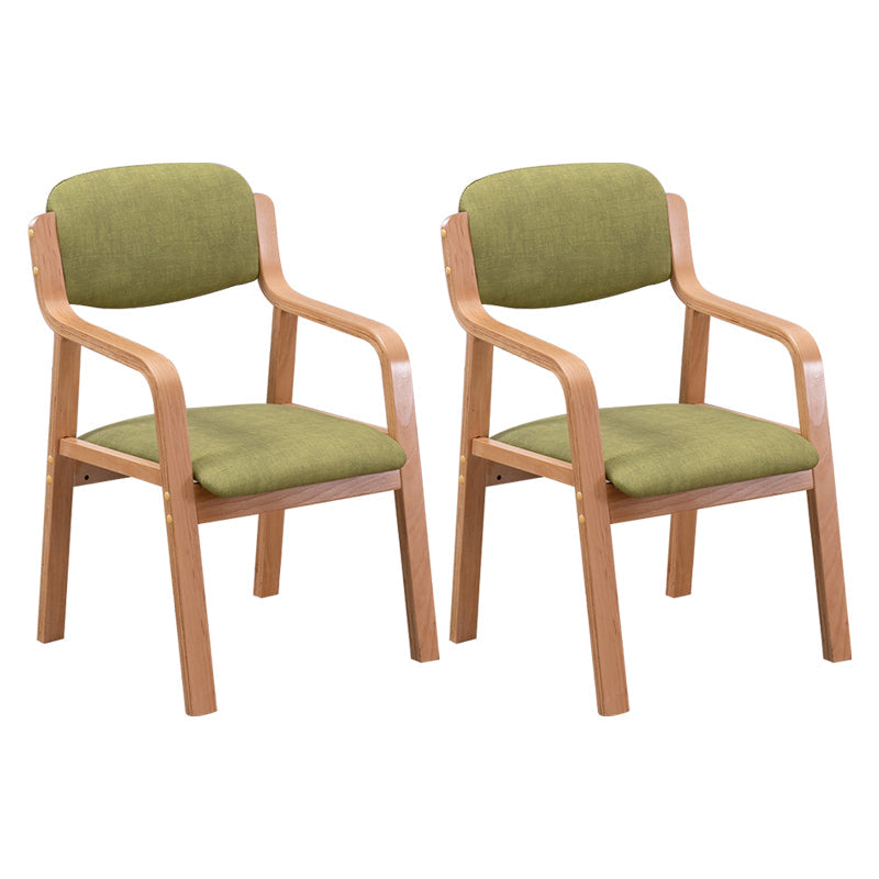 Contemporary Opening Back Kitchen Dining Arm Chair Solid Wood Dining Chair Green 2 Piece Set Clearhalo ' kitchen&dining_furn' 'Dining Chairs' 'Dining Tables & Seating' 'dining_chair' 'furn' 'furn_dining_chair' 'Furniture' 'furniture_dining_chair' 'Kitchen & Dining Furniture' 'kitchen' 3836463