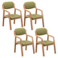 Contemporary Opening Back Kitchen Dining Arm Chair Solid Wood Dining Chair Green 4 Piece Set Clearhalo ' kitchen&dining_furn' 'Dining Chairs' 'Dining Tables & Seating' 'dining_chair' 'furn' 'furn_dining_chair' 'Furniture' 'furniture_dining_chair' 'Kitchen & Dining Furniture' 'kitchen' 3836465