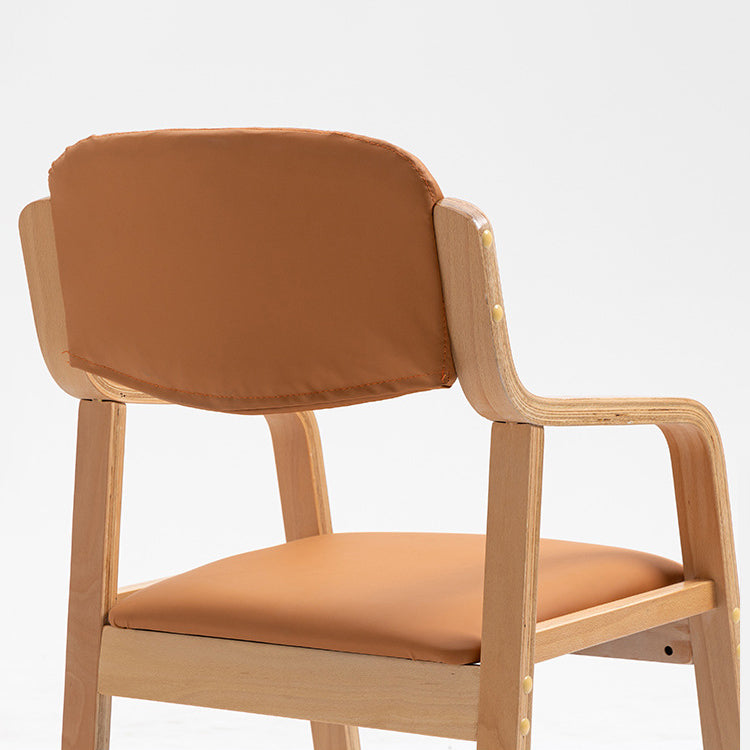 Contemporary Opening Back Kitchen Dining Arm Chair Solid Wood Dining Chair Clearhalo ' kitchen&dining_furn' 'Dining Chairs' 'Dining Tables & Seating' 'dining_chair' 'furn' 'furn_dining_chair' 'Furniture' 'furniture_dining_chair' 'Kitchen & Dining Furniture' 'kitchen' 3836475