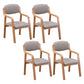 Contemporary Opening Back Kitchen Dining Arm Chair Solid Wood Dining Chair Grey 4 Piece Set Clearhalo ' kitchen&dining_furn' 'Dining Chairs' 'Dining Tables & Seating' 'dining_chair' 'furn' 'furn_dining_chair' 'Furniture' 'furniture_dining_chair' 'Kitchen & Dining Furniture' 'kitchen' 3836476