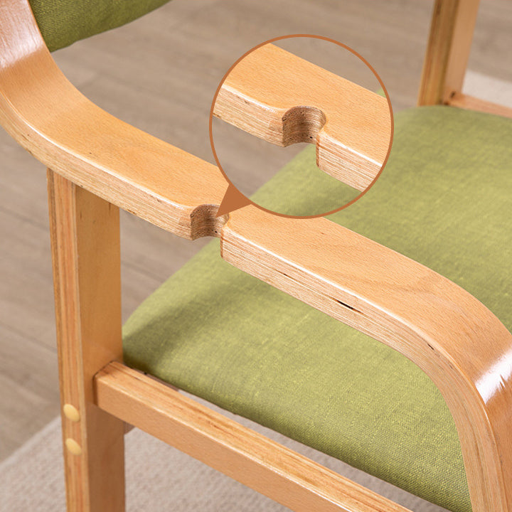 Contemporary Opening Back Kitchen Dining Arm Chair Solid Wood Dining Chair Clearhalo ' kitchen&dining_furn' 'Dining Chairs' 'Dining Tables & Seating' 'dining_chair' 'furn' 'furn_dining_chair' 'Furniture' 'furniture_dining_chair' 'Kitchen & Dining Furniture' 'kitchen' 3836477