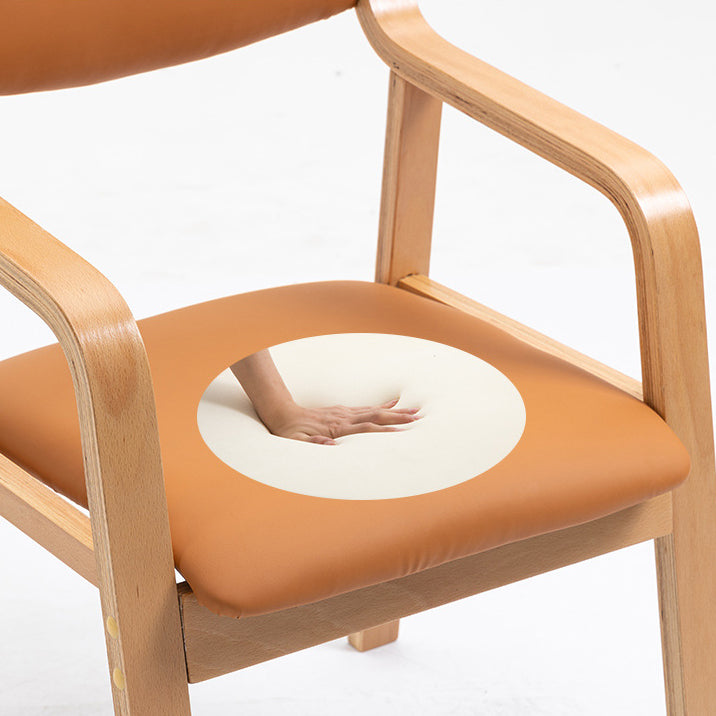 Contemporary Opening Back Kitchen Dining Arm Chair Solid Wood Dining Chair Clearhalo ' kitchen&dining_furn' 'Dining Chairs' 'Dining Tables & Seating' 'dining_chair' 'furn' 'furn_dining_chair' 'Furniture' 'furniture_dining_chair' 'Kitchen & Dining Furniture' 'kitchen' 3836478