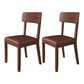 Modern Kitchen Square Dining Chair Open Back Dining Side Armless Chair Brown 2 Piece Set Walnut Clearhalo ' kitchen&dining_furn' 'Dining Chairs' 'Dining Tables & Seating' 'dining_chair' 'furn' 'furn_dining_chair' 'Furniture' 'furniture_dining_chair' 'Kitchen & Dining Furniture' 'kitchen' 3836493