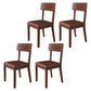 Modern Kitchen Square Dining Chair Open Back Dining Side Armless Chair Brown 4 Piece Set Walnut Clearhalo ' kitchen&dining_furn' 'Dining Chairs' 'Dining Tables & Seating' 'dining_chair' 'furn' 'furn_dining_chair' 'Furniture' 'furniture_dining_chair' 'Kitchen & Dining Furniture' 'kitchen' 3836495